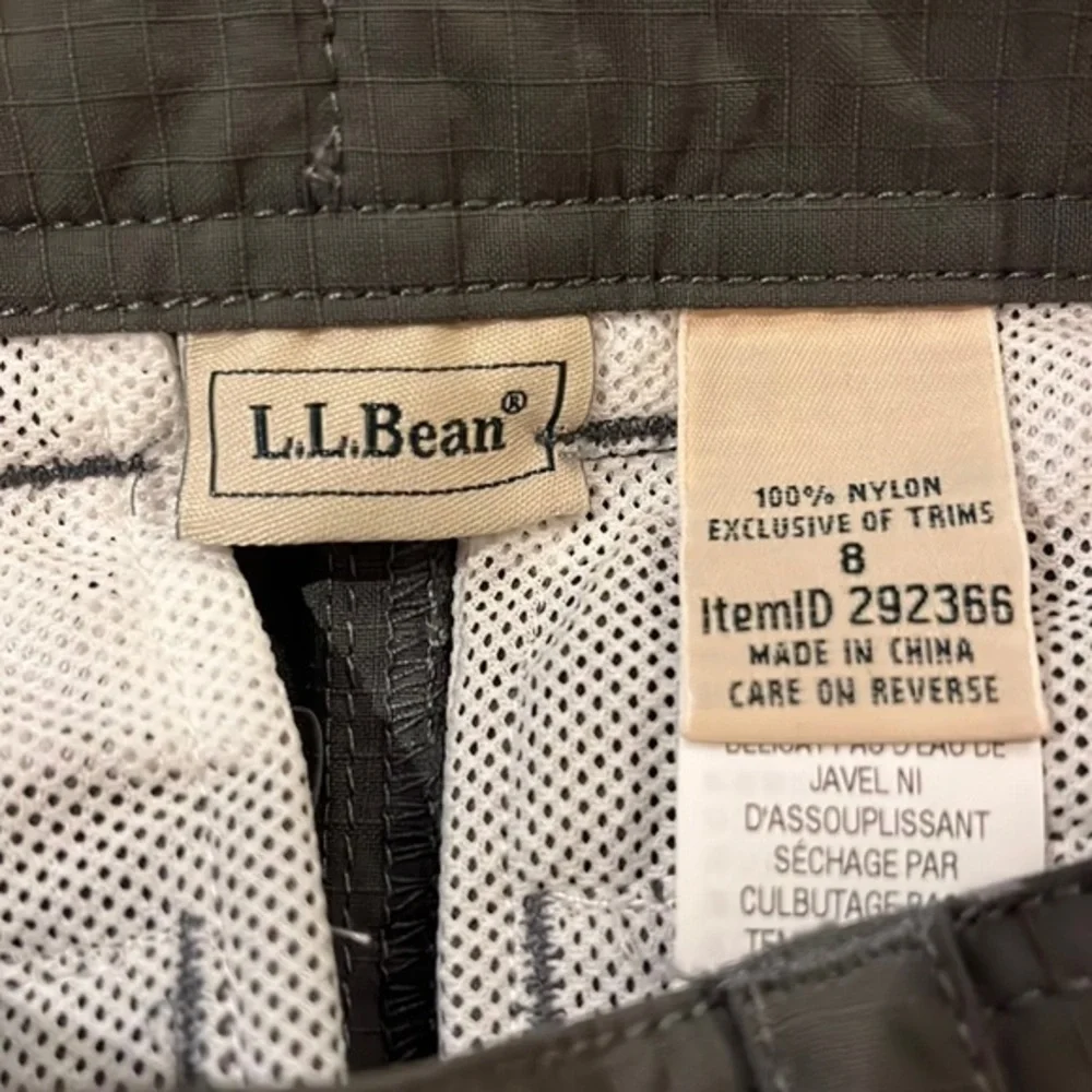 NWT L.L. Bean Boys Cargo Trekking Shorts in Slate Grey 8​